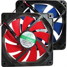 فن کیس HF  12 × 12  مشکی ساده پره رنگی مدل DF1202512