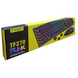 کیبورد و ماوس سیم دار گیمینگ T-WOLF مدل TF270