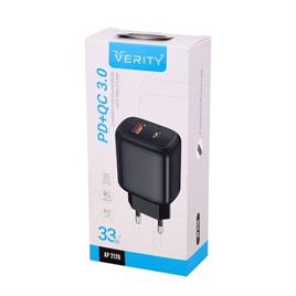 شارژر دیواری Verity وریتی مدل 2126 AP همراه کابل تایپ سی