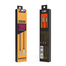 کابل شارژر LIGHTNING آیفون EMY مدل MY-448  متراژ 2 متر