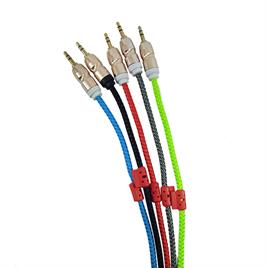 کابل صدا بافت سر فلزی - بدون پک  متراژ  1.5 متر