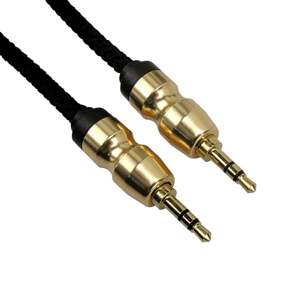 کابل صدا بافت سر فلزی - بدون پک  متراژ  1.5 متر