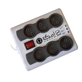 محافظ برق امگا OMEGA مدل P6000 طول کابل 1.5 متر