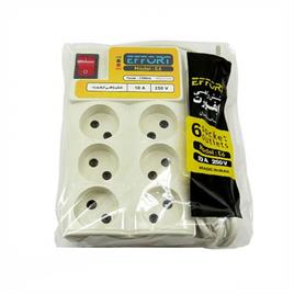 رابط برق 6 خانه EFFORT  ایفورت مدل E6 متراژ  1 متر