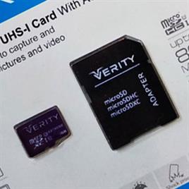 مموری میکرو MICRO SD وریتی VERITY مدل 80MB/s- CLASS-10 - U3 ظرفیت 128 گیگابایت