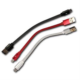 کابل شارژر MICRO-USB  اندروید فلت کنفی بدون پک متراژ 30 سانتی متر