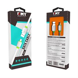 کابل شارژر LIGHTNING آیفون EMY مدل MY-443 متراژ 1 متر