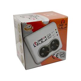 محافظ برق امگا OMEGA دیواری مدل دو خانه P2000