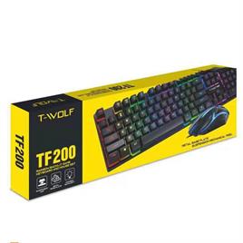 کیبورد و ماوس سیم دار گیمینگT-WOLF مدل TF200