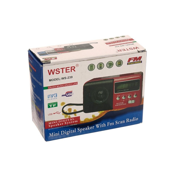 اسپیکر بلوتوثی شارژی WSTER مدل WS-239