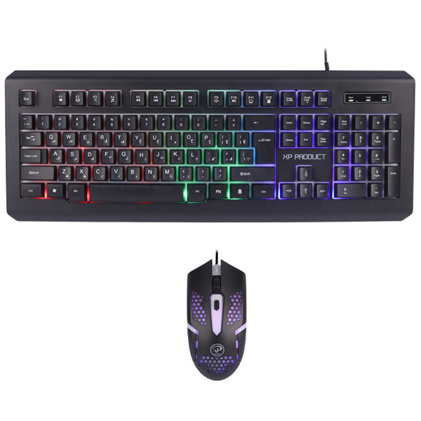 Xp Product Keyboard کیبورد و ماوس سیم دار گیمینگ XP-PRODUCT مدل XP-9300