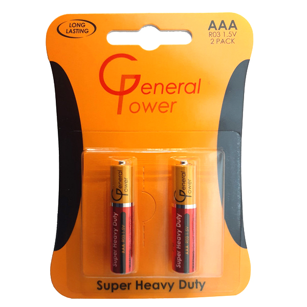 باتری نیم قلم AAA General Power (GP) مدل R03 Super Heavy Duty
